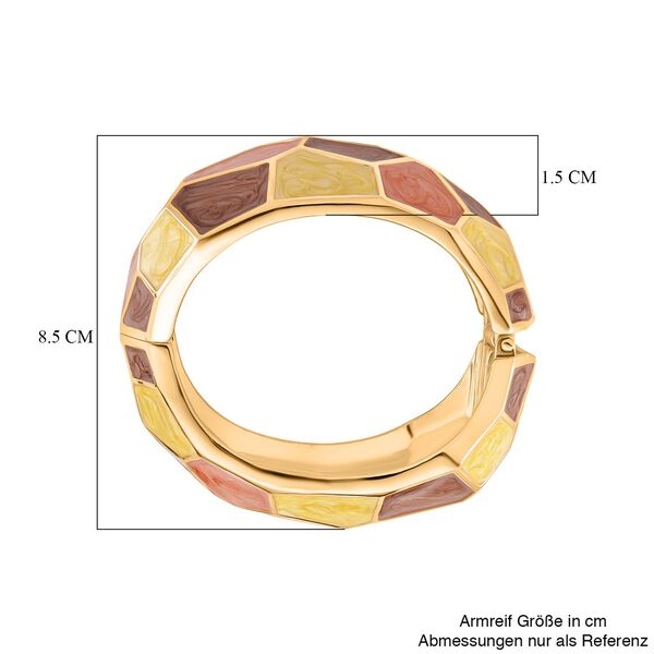 Emaille-Armreif im Facetten-Design, ca. 18 cm, Himmelblau image number 7