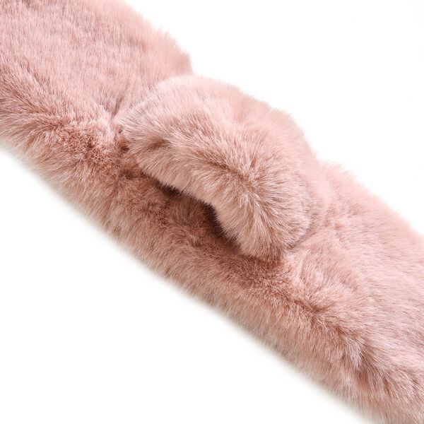 Flauschiger Kunst-Nerzpelz-Schlaufenschal, 89x11cm, Rosa image number 4