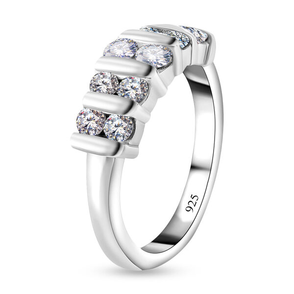 LUSTRO STELLA Hergestellt mit ZIRKONIA Ring 925 Silber Platin-Überzug (Größe 16.00) 1.35 ct image number 4