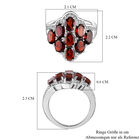 Roter Granat-Ring, (Größe 20.00) Edelstahl, ca. 5,39 ct image number 6