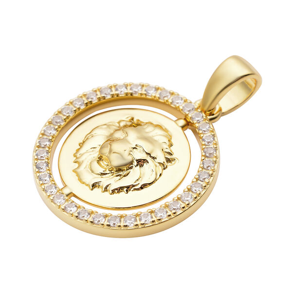 Wei&szlig;er Zirkon L&ouml;we-Anh&auml;nger - 0,63 ct. image number 3