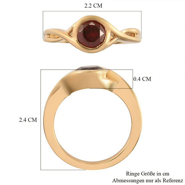 Rhodolith Granat Ring 925 Silber vergoldet  ca. 1,11 ct image number 7