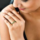 Kagem sambischer Smaragd-Ring, 925 Silber vergoldet (Größe 17.00) ca. 0,86 ct image number 2