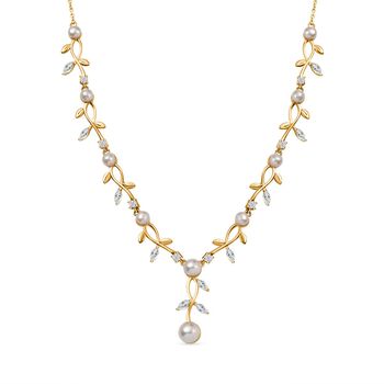 S&uuml;&szlig;wasser Perle Halskette ca. 45 cm vergoldet