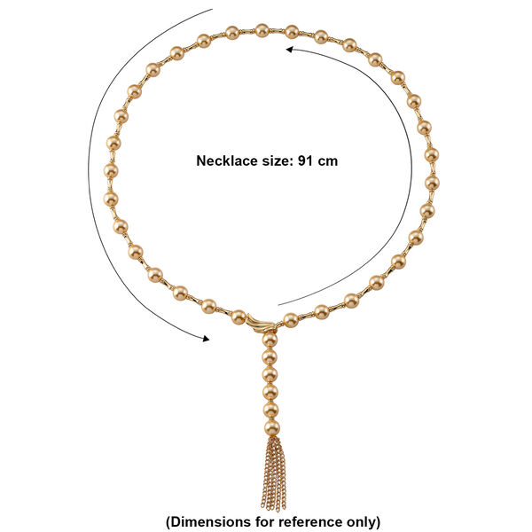 Goldene Muschelkernperle (11-13 mm) Halskette ca. Flexibles cm Reine Legierung gelb vergoldet 480.00 ct image number 6