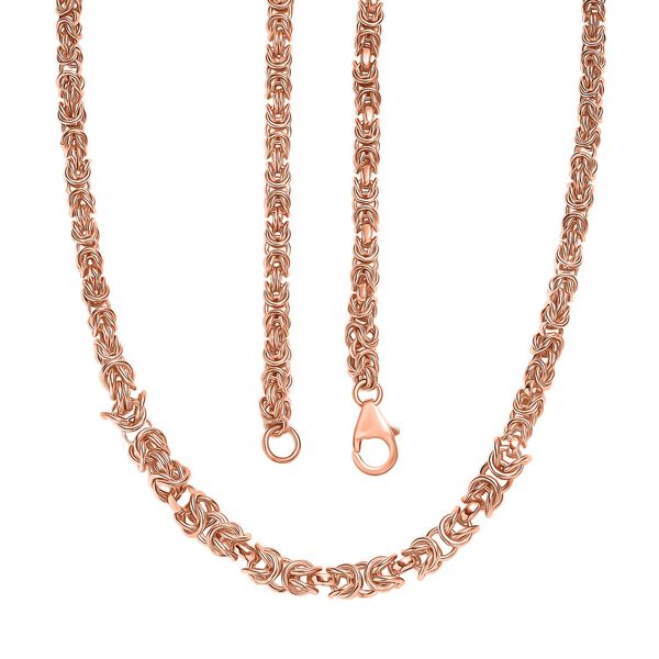 Handgefertigte Verlaufs K&ouml;nigskette ca. 50 cm, 925 Silber 750 Ros&eacute;gold Vermeil ca. 25,86g image number 5