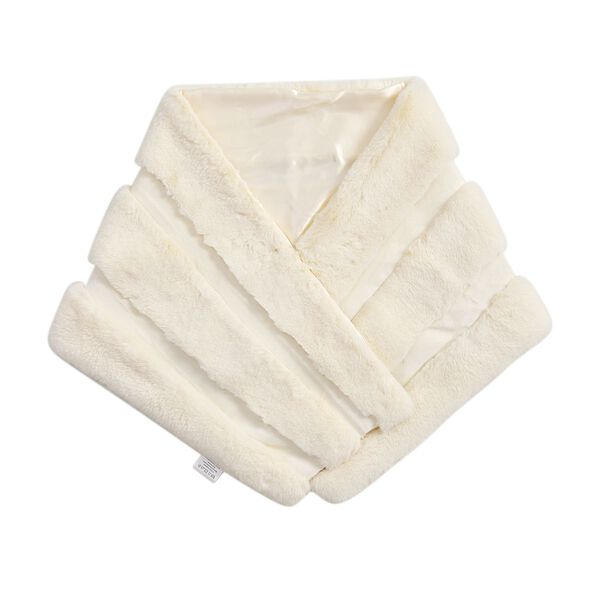 LA MAREY Kunstfell Stola, cr&egrave;me