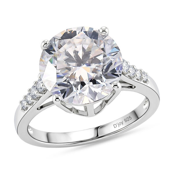 D'Joy Moissanit Ring 925 Silber Rhodiniert (Gr&ouml;&szlig;e 17.00) ca. 5,13 ct image number 3