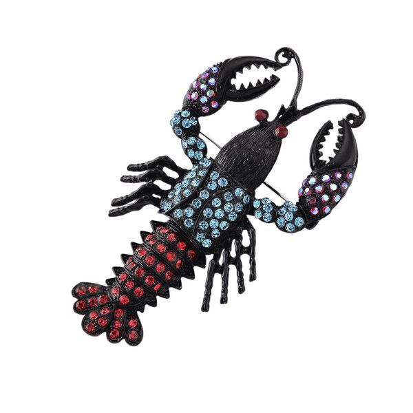 Mehrfarbige Kristall-Brosche, Hummer image number 4