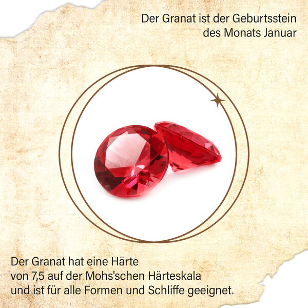 Floral Drop Mosambik Granat-Ohrringe image number 8