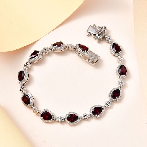 Natürliches Mosambik Granat-Armband, 19 cm - 9,33 ct. image number 1