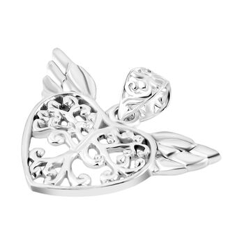 Royal Bali Kollektion- Herz Anh&auml;nger mit Engelsfl&uuml;geln