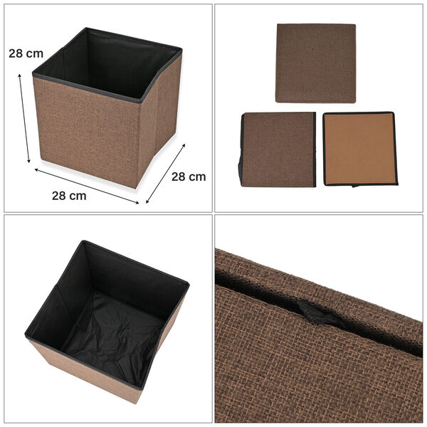 Sitzhocker mit Stauraum, braun image number 5