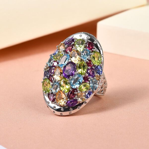 GP Special Kollektion - Mehrfarbiger Edelstein-Ring in Silber image number 2