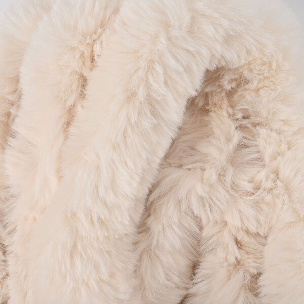 Damen Schal aus Kunstfell, Wei&szlig; image number 3