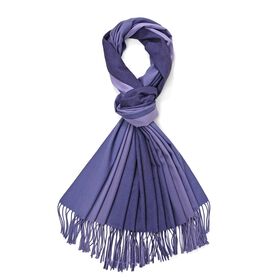 Eleganter Ombre-Schal mit Fransen, 68x180 cm, Lila