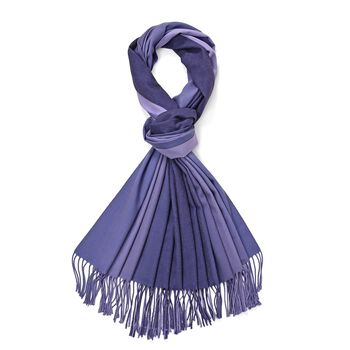 Eleganter Ombre-Schal mit Fransen, 68x180 cm, Lila