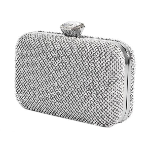 Moderne Clutch mit Kristallverzierung, 20x4x2 cm, Silber image number 7
