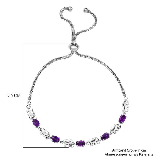 Flexibles afrikanisches Amethyst-Armband, 25,5 cm - 2,25 ct. image number 5