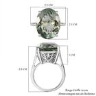 Prasiolith Ring, 925 Silber platiniert (Größe 17.00) ca. 15,00 ct image number 6