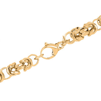 Italienische handgefertigte K&ouml;nigskette, 925 Silber vergoldet, 56 cm