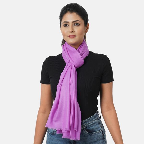 LA MAREY: Superweicher Schal aus 100% Kaschmirwolle, Lavendel  image number 3