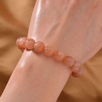 Pfirsich Mondstein flexibles Armband ca. 150.00 ct