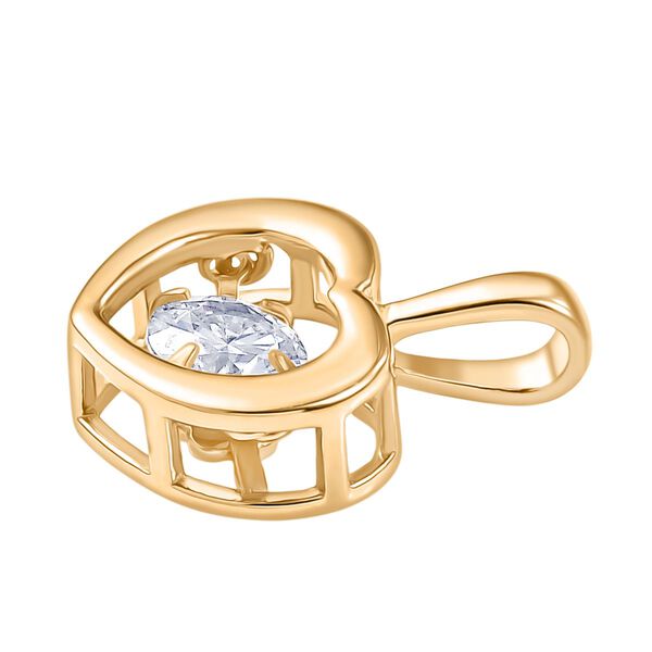 D'Joy Moissanit Anhänger, 925 Silber 750 vergoldet - 0,43 ct. image number 4