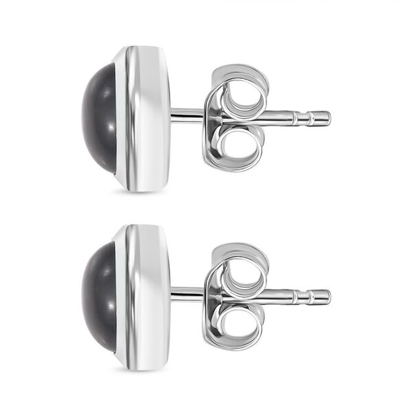 2er Set - Srilankan Ebony Mondstein Anhänger und Ohrringe, 925 Silber rhodiniert (Doublet) ca. 4.50 ct image number 9