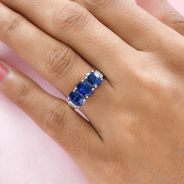 Kaschmir Kyanit und Zirkon-Ring - 3,30 ct. image number 3