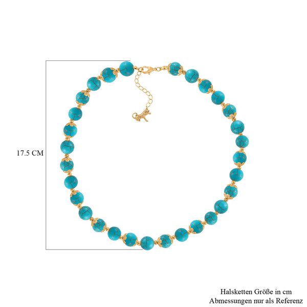 Blaue Howlit-Halskette, 45 cm - 420 ct. image number 5