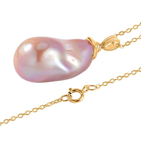 13-16 mm mehrfarbiger Barockperlen-Anh&auml;nger mit 45cm Kette image number 4