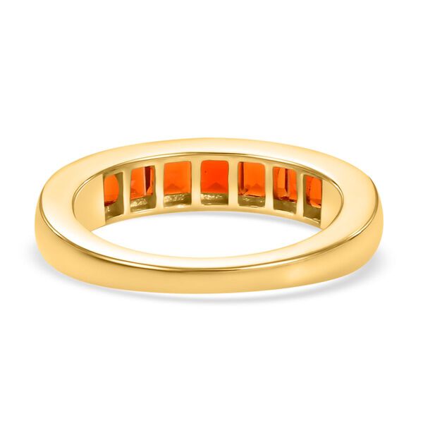 Purpurroter Feueropal-Ring, 925 Silber Gelbgold Vermeil  ca. 0,79 ct image number 6