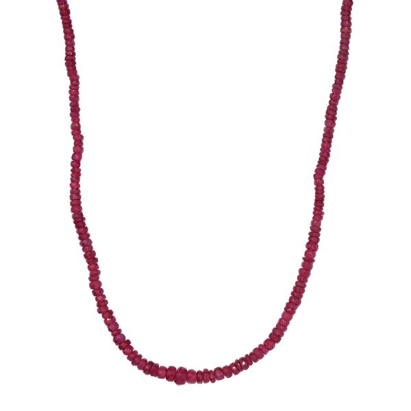 AAA afrikanische Rubin Halskette, 45+5 cm - 62 ct.