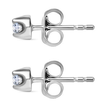 LUXURIANT SGL zertifizierte SI-GH Labor Diamant Ohrringe in 375 Wei&szlig;gold - 0,28 ct.