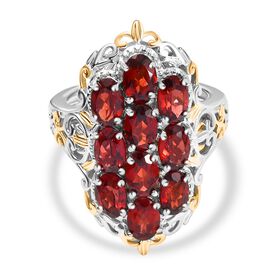 Roter Granat Ring Messing (Größe 17.00) ca. 5,12 ct