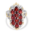 Roter Granat Ring Messing (Größe 17.00) ca. 5,12 ct