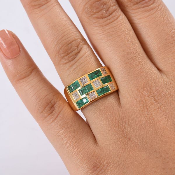 D'Joy Socoto Smaragd und Moissanit Ring - 2,71 ct. image number 3