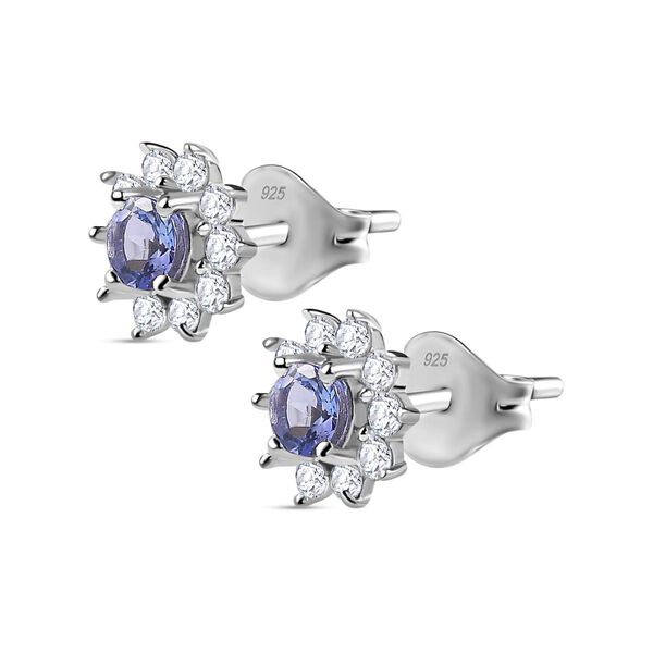 Tansanit und Zirkon Ohrringe - 1,13 ct. image number 4