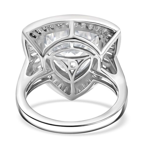Moissanit Ring 925 Silber rhodiniert (Größe 17.00) ca. 5,64 ct image number 5