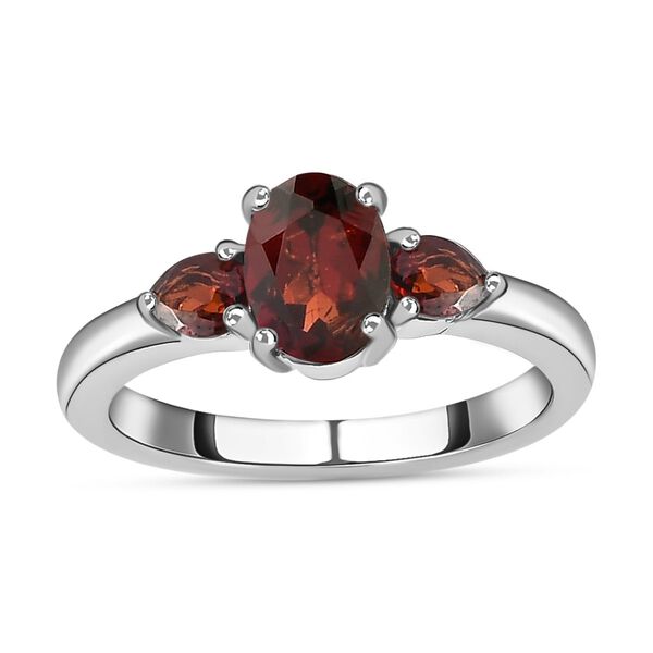 Roter Granat Ring, Edelstahl (Gr&ouml;&szlig;e 16.00) ca. 1,36 ct image number 4