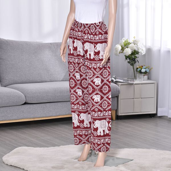 Gewebte Viskosehose, L&auml;nge 103/ H&uuml;fte 66/ Taille 56cm, rot image number 3