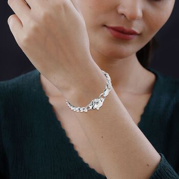 Royal Bali - Panther-Motiv-Armband, 925 Silber, ca. 19 cm ca. 25.39g