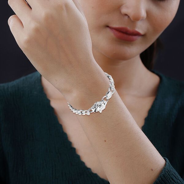 Royal Bali - Panther-Motiv-Armband, 925 Silber, ca. 19 cm ca. 25.39g image number 2