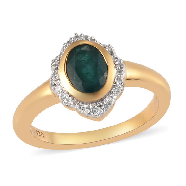 Grandidierit und Zirkon-Ring, 925 Silber vergoldet  ca. 0,96 ct image number 4