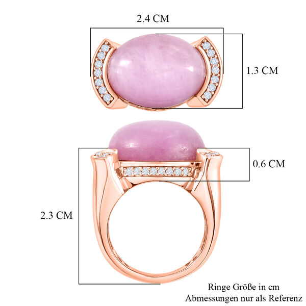 EverTrue Kunzit und Zirkon Ring - 11,77 ct. image number 7