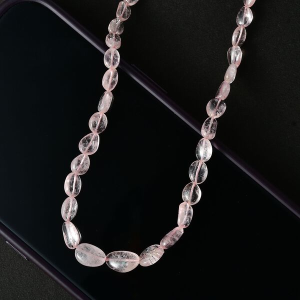 AA Morganit Halskette ca. 45 cm 925 Silber rhodiniert ca. 91,00 ct. image number 2