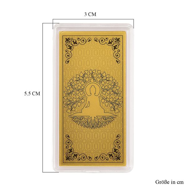 Ein Hauch von Luxus- 999er Goldplatte Buddha, 100 mg image number 5