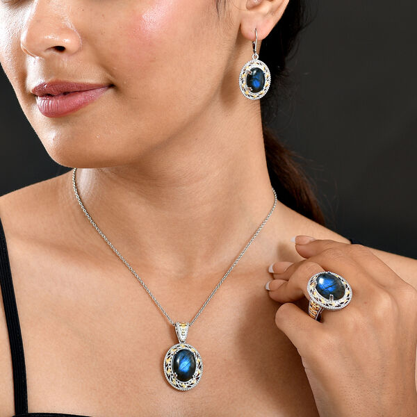 Labradorit Schmuckset - 40,86 ct. image number 2