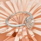 Moissanit-Ring, 925 Silber Platin  ca. 1,48 ct image number 1